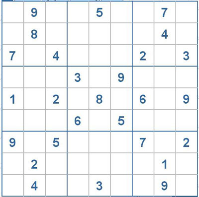 Mời các bạn thử sức với ô số Sudoku 2336 mức độ Khó 