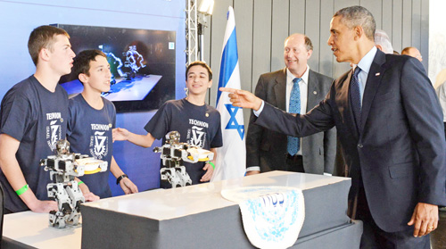 Sinh viên công nghệ Israel tự tin trước Tổng thống Mỹ Barack Obama