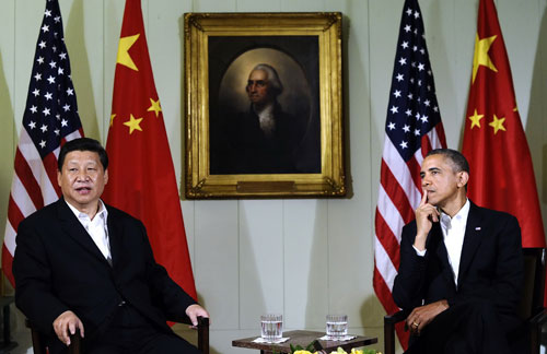 Tổng thống Obama (phải) và Chủ tịch Tập Cận Bình tại Sunnylands