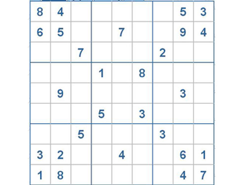 Mời các bạn thử sức với ô số Sudoku 2377 mức độ Rất Khó