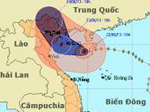 Bão số 2 đổ bộ Đông Bắc bộ