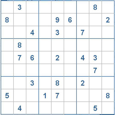 Mời các bạn thử sức với ô số Sudoku 2375 mức độ Khó