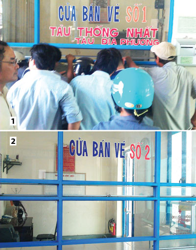 Mua vé tàu như thời bao cấp