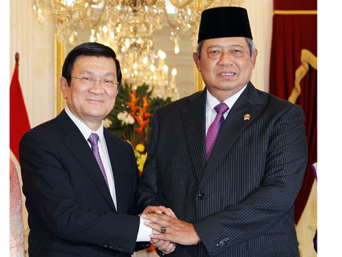 Chủ tịch nước Trương Tấn Sang và Tổng thống Susilo Bambang Yudhoyono 