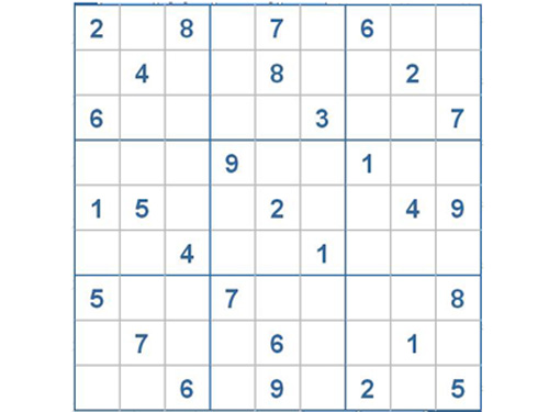 Mời các bạn thử sức với ô số Sudoku 2386 mức độ Khó