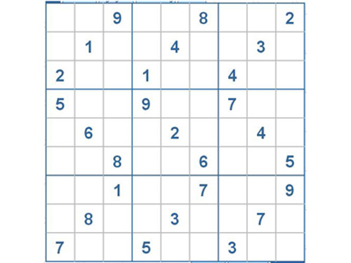 Mời các bạn thử sức với ô số Sudoku 2393 mức độ Khó