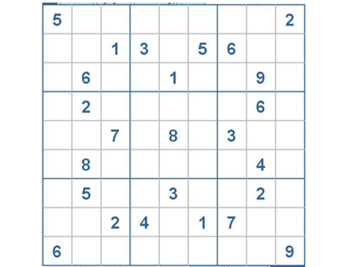 Mời các bạn thử sức với ô số Sudoku 2396 mức độ Khó