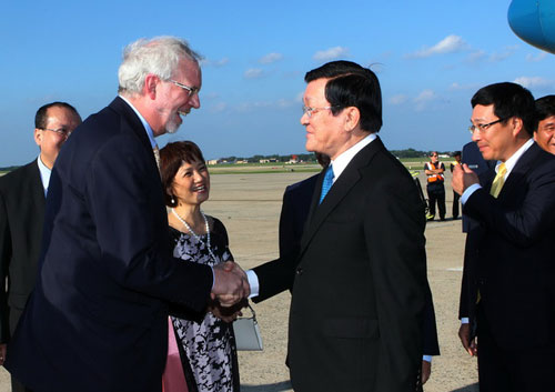 Hình ảnh Chủ tịch nước Trương Tấn Sang đến Hoa Kỳ 1
