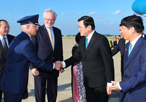 Hình ảnh Chủ tịch nước Trương Tấn Sang đến Hoa Kỳ 2