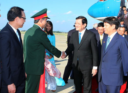 Hình ảnh Chủ tịch nước Trương Tấn Sang đến Hoa Kỳ 3