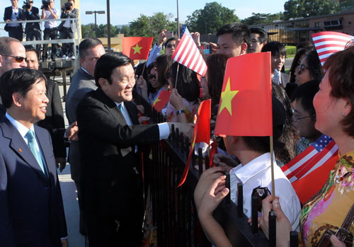 Hình ảnh Chủ tịch nước Trương Tấn Sang đến Hoa Kỳ 4