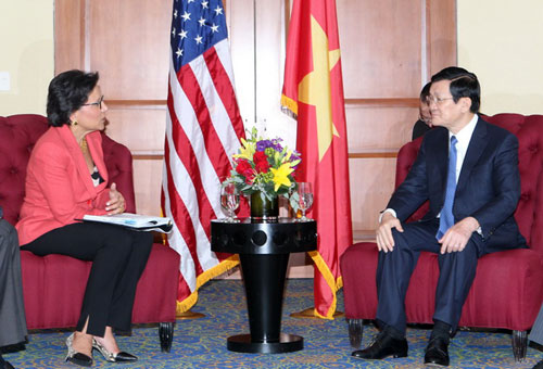 Hình ảnh Chủ tịch nước Trương Tấn Sang đến Hoa Kỳ 5