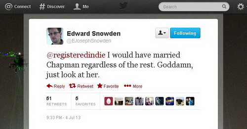 Snowden nhận lời “cầu hôn” của điệp viên Nga Anna Chapman
