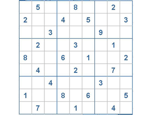 Mời các bạn thử sức với ô số Sudoku 2435 mức độ Khó d