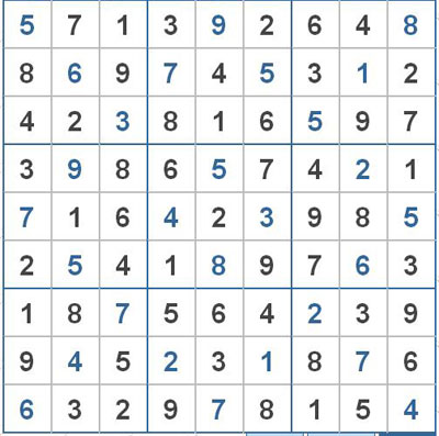 Mời các bạn thử sức với ô số Sudoku 2410 mức độ Khó 1