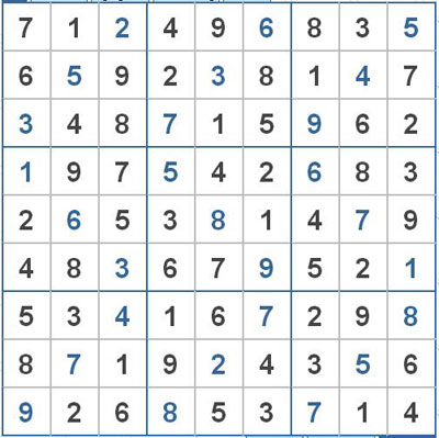 Mời các bạn thử sức với ô số Sudoku 2413 mức độ Khó 1