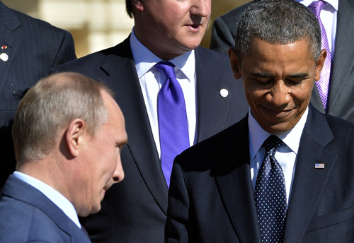 Tổng thống Putin (trái) và Tổng thống Obama bất đồng về Syria - d