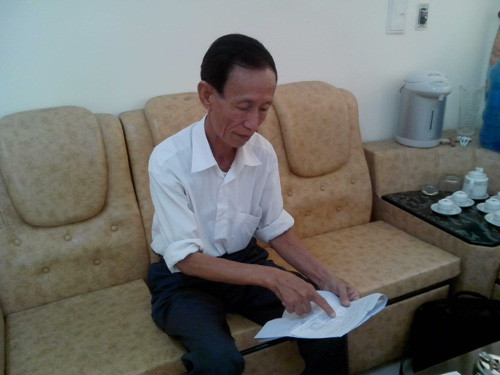 Ông Trần Văn Thành phản ánh bức xúc về tiền điều dưỡng - d