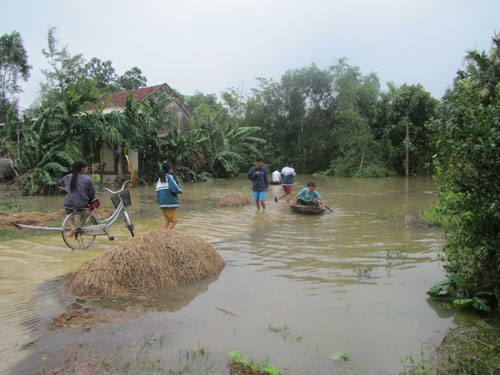 Hình ảnh hiện trường ngập lụt tại Hà Tĩnh 2