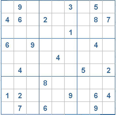Mời các bạn thử sức với ô số Sudoku 2464 mức độ Khó