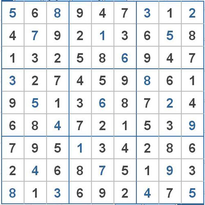Mời các bạn thử sức với ô số Sudoku 2464 mức độ Khó 1