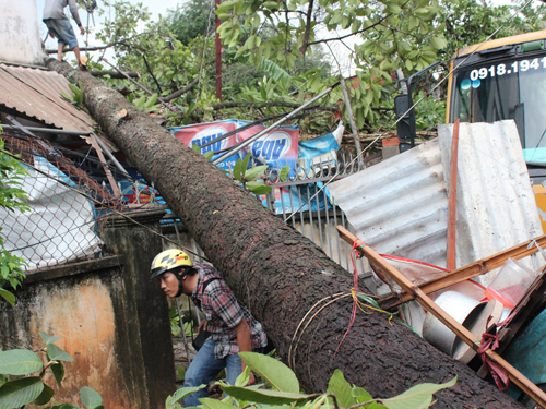 Mưa lớn gây thiệt hại nhiều nơi ở Đông Nam bộ