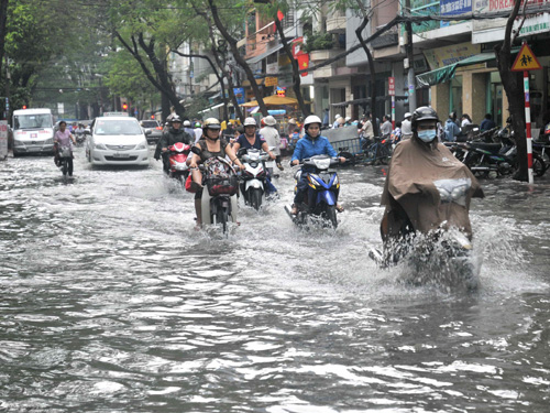 Đường phố ngập nước 