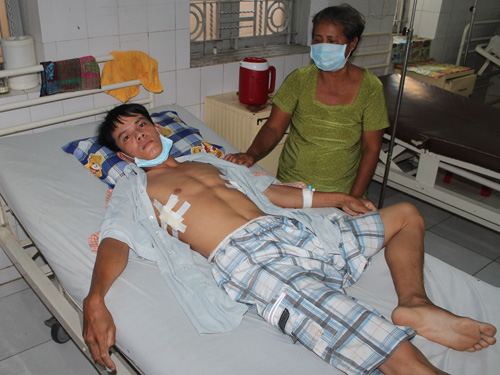 Bệnh nhân Lê Văn Giang đang điều trị tại Bệnh viện Lao và phổi TP.Cần Thơ 
