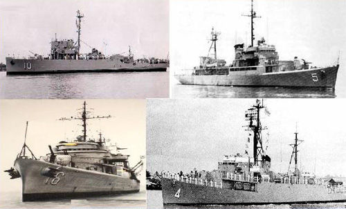 Bốn chiến hạm của Việt Nam Cộng Hòa ra chiến đấu bảo vệ quần đảo Hoàng Sa vào tháng 1.1974 - Ảnh: Tư liệu
