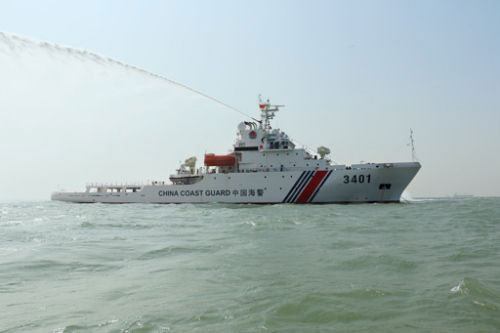 Tàu hải cảnh CCG-3401 sắp hoạt động tuần tra ở biển Đông - Ảnh: SOA