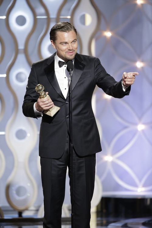Nam tài tử Leonardo Dicaprio với vai diễn trong phim Wolf of Wall Street đã nhận giải Nam diễn viên phim hài/âm nhạc xuất sắc nhất