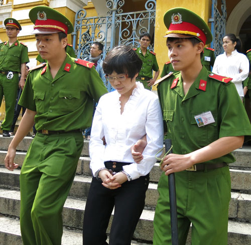 Bị cáo Huyền Như sau phiên tòa ngày 15.1