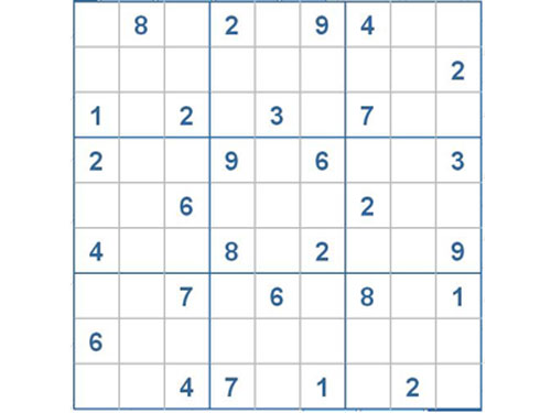 Mời các bạn thử sức với ô số Sudoku 2585 mức độ Khó