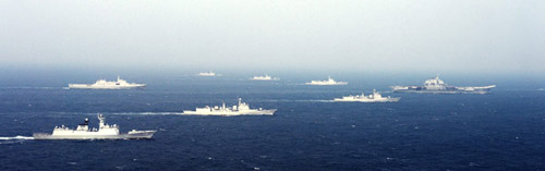Trung Quốc lần đầu tung ảnh nhóm tác chiến tàu sân bay 