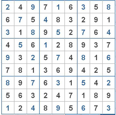 Mời các bạn thử sức với ô số Sudoku 2568 mức độ Khó 1