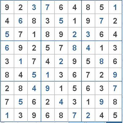 Mời các bạn thử sức với ô số Sudoku 2577 mức độ Khó 1