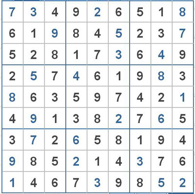 Mời các bạn thử sức với ô số Sudoku 2580 mức độ Rất khó 1