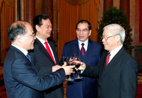 Tổng Bí thư Nguyễn Phú Trọng chúc Tết lãnh đạo Đảng, Nhà nước 2