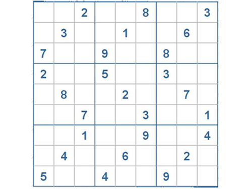 Mời các bạn thử sức với ô số Sudoku 2597 mức độ Khó