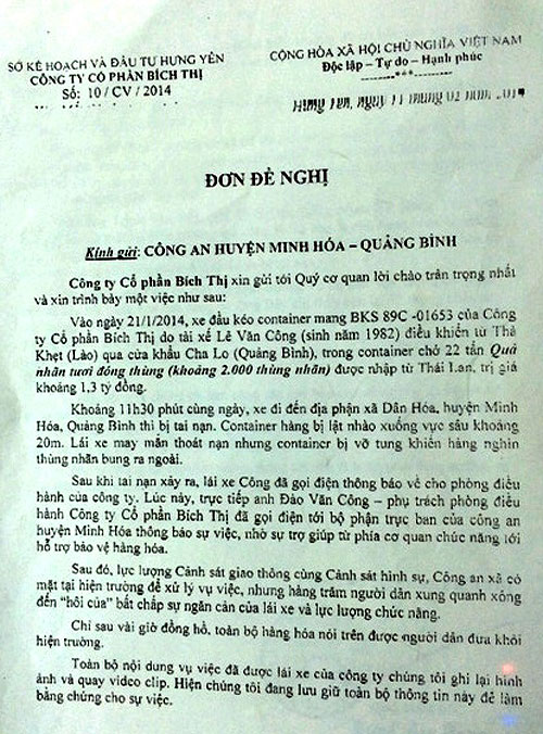 Vụ tố dân “hôi nhãn” tại Quảng Bình: Công an mời nhân chứng đến làm việc