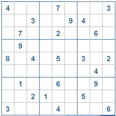 Mời các bạn thử sức với ô số Sudoku 2598 mức độ Khó 