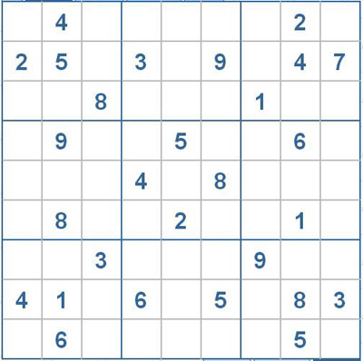 Mời các bạn thử sức với ô số Sudoku 2608 mức độ Rất khó