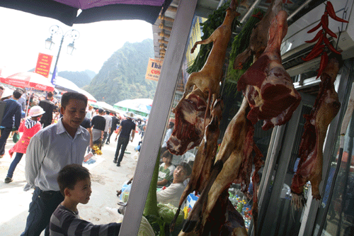 Trẩy hội, du khách bị lừa mua "thịt thú rừng" ở chùa Hương 1