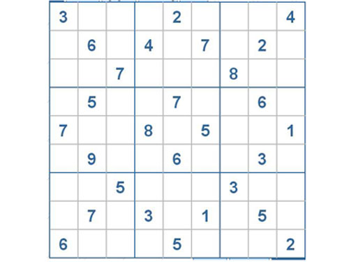 Mời các bạn thử sức với ô số Sudoku 2619 mức độ Khó d