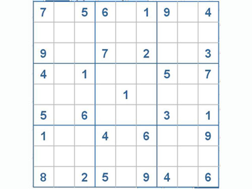 Mời các bạn thử sức với ô số Sudoku 2622 mức độ Rất Khó d