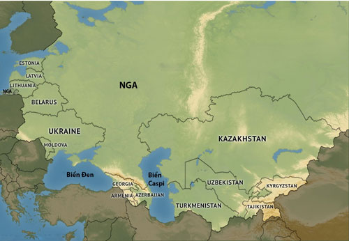 Bản đồ các quốc gia thuộc Liên Xô trước đây - Đồ họa: Sơn Duân