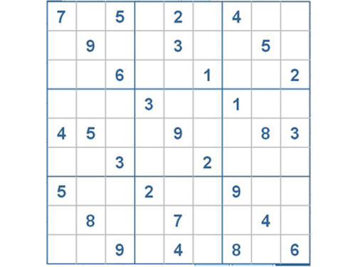 Mời các bạn thử sức với ô số Sudoku 2628 mức độ Khó d