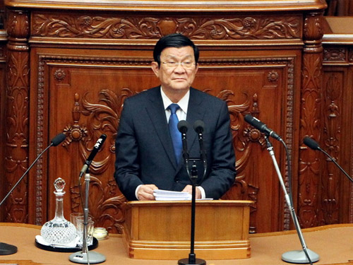 Bài phát biểu của Chủ tịch nước tại Quốc hội Nhật