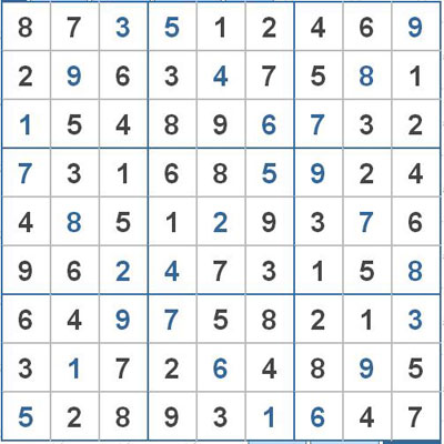 Mời các bạn thử sức với ô số Sudoku 2627 mức độ Khó 1