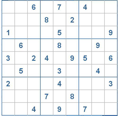 Mời các bạn thử sức với ô số Sudoku 2627 mức độ Khó 